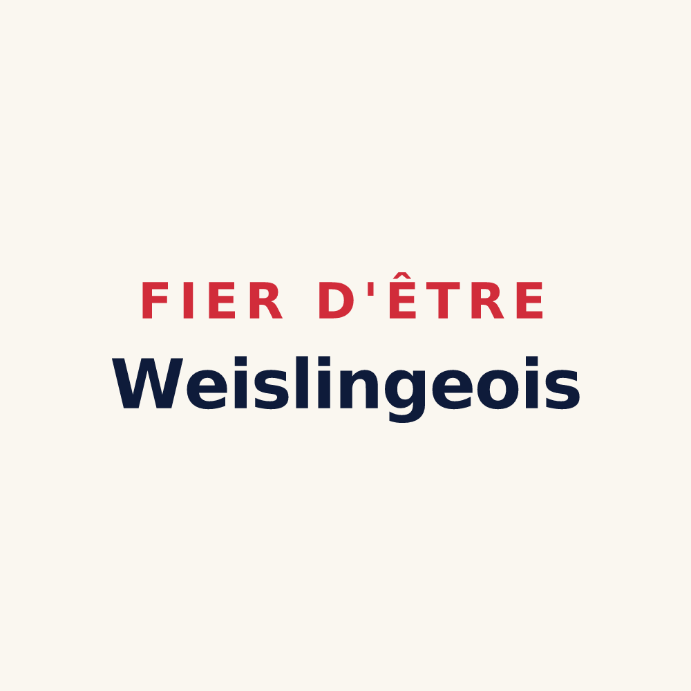 Tasse « Fier d'être Weislingeois » — design pour Weislingen