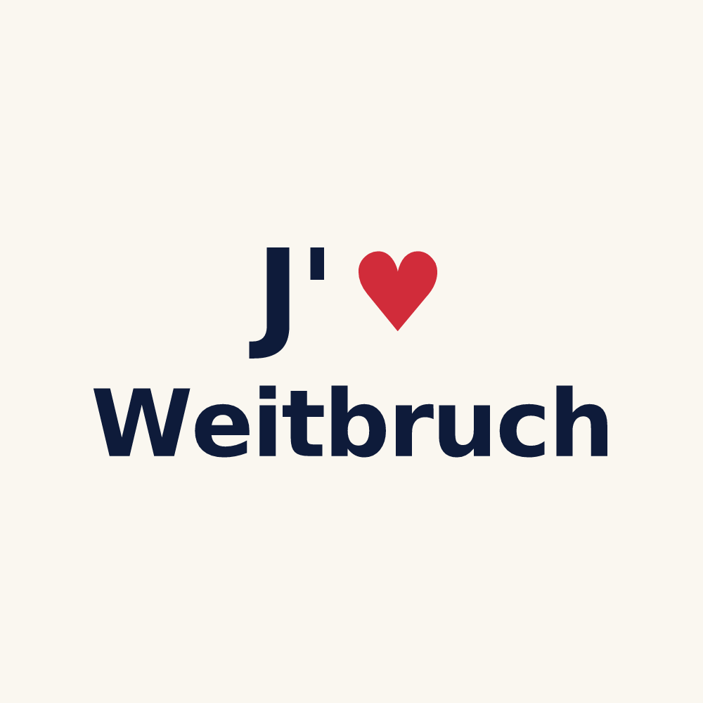 Tasse personnalisée Weitbruch — design J'aime Weitbruch