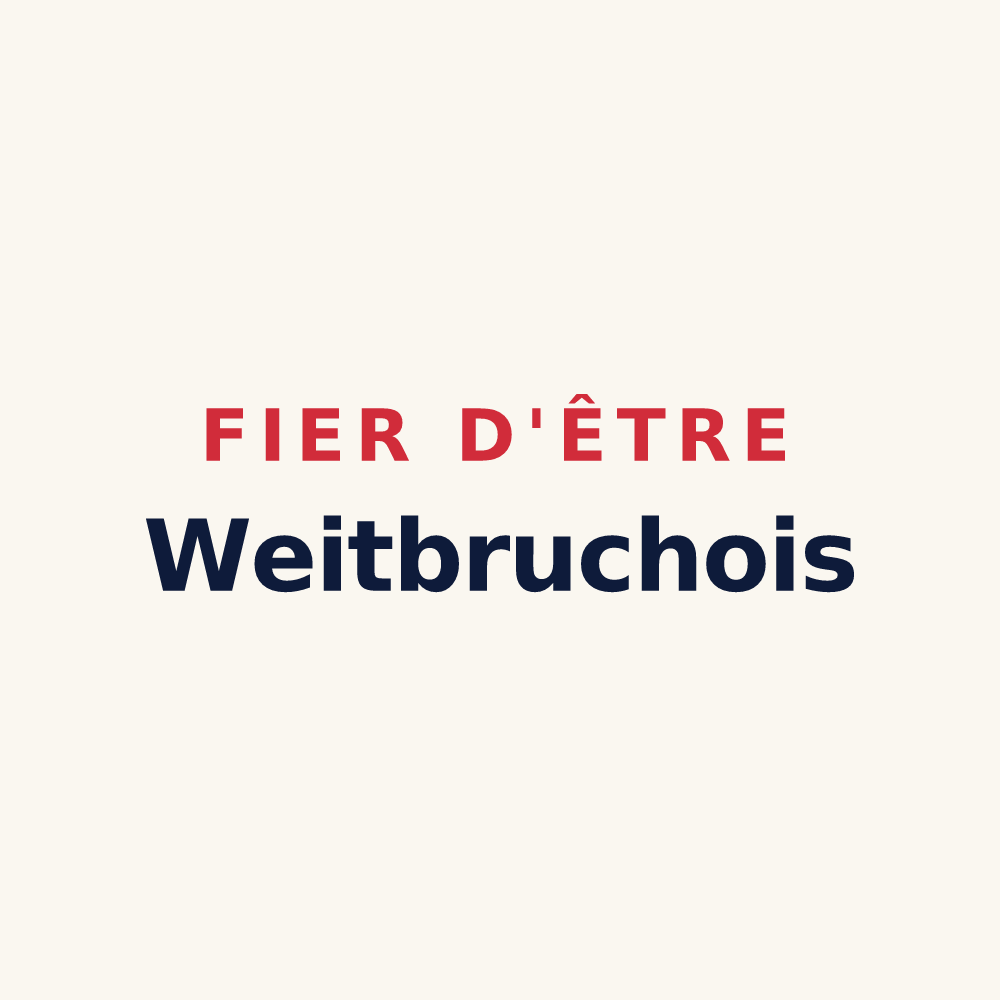 Tasse « Fier d'être Weitbruchois » — design pour Weitbruch
