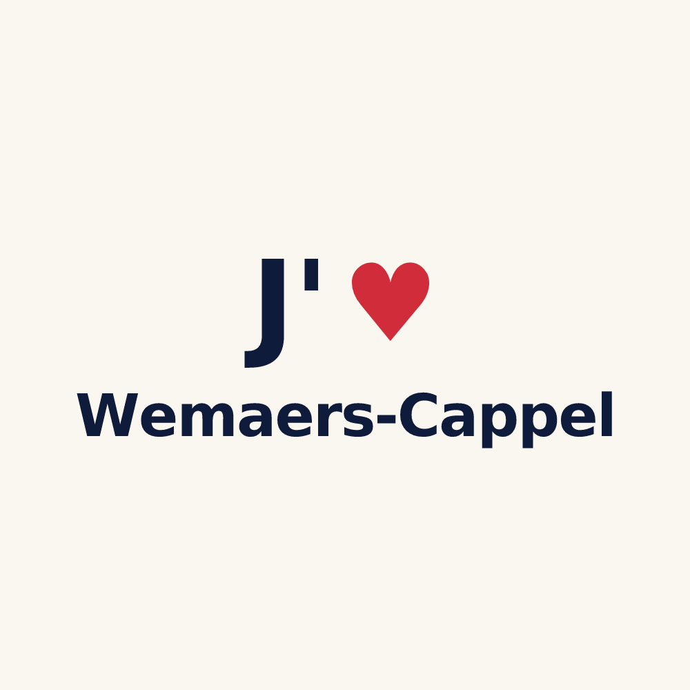 Tasse personnalisée Wemaers-Cappel — design « J'aime Wemaers-Cappel » imprimé sur la tasse