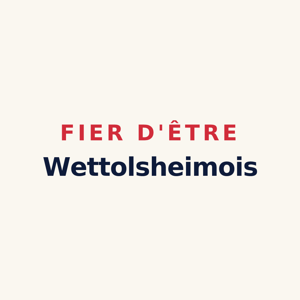 Tasse « Fier d'être Wettolsheimois » — design pour Wettolsheim