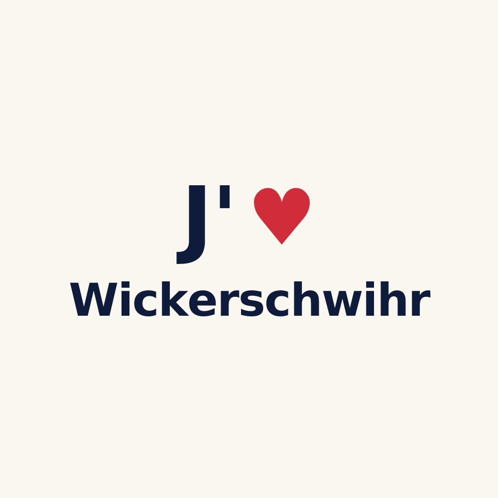 Tasse personnalisée Wickerschwihr — design J'aime Wickerschwihr