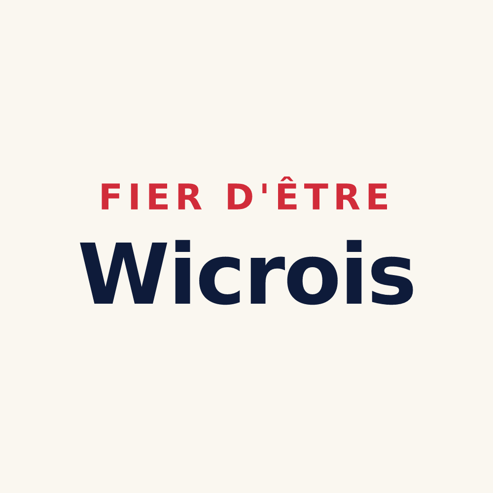 Tasse « Fier d'être Wicrois » — design pour Wicres