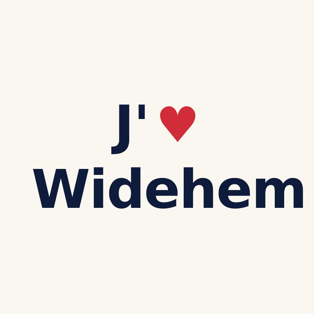 Tasse personnalisée Widehem — design J'aime Widehem