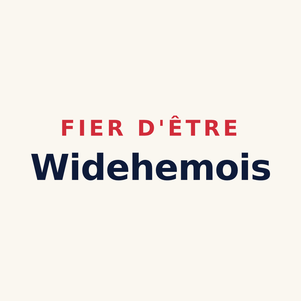 Tasse « Fier d'être Widehemois » — design pour Widehem