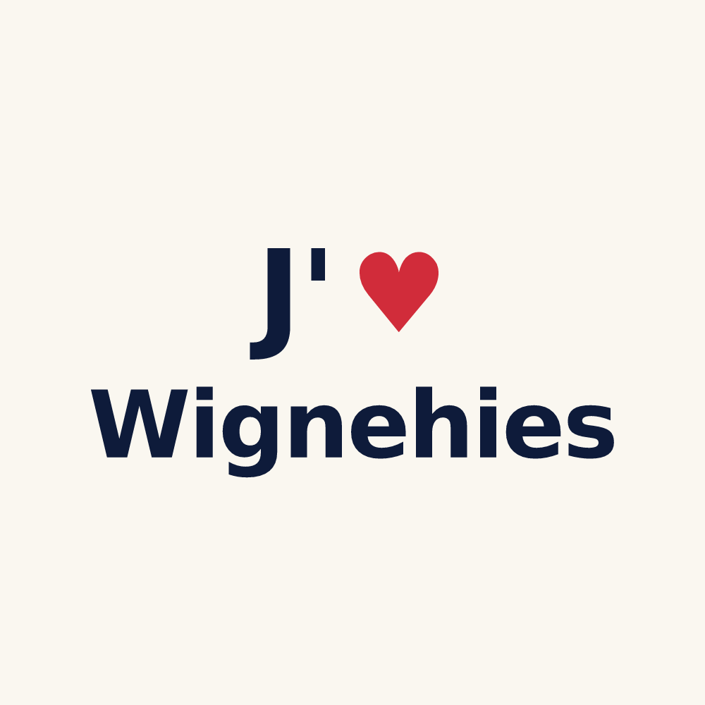 Tasse personnalisée Wignehies — design « J'aime Wignehies » imprimé sur la tasse