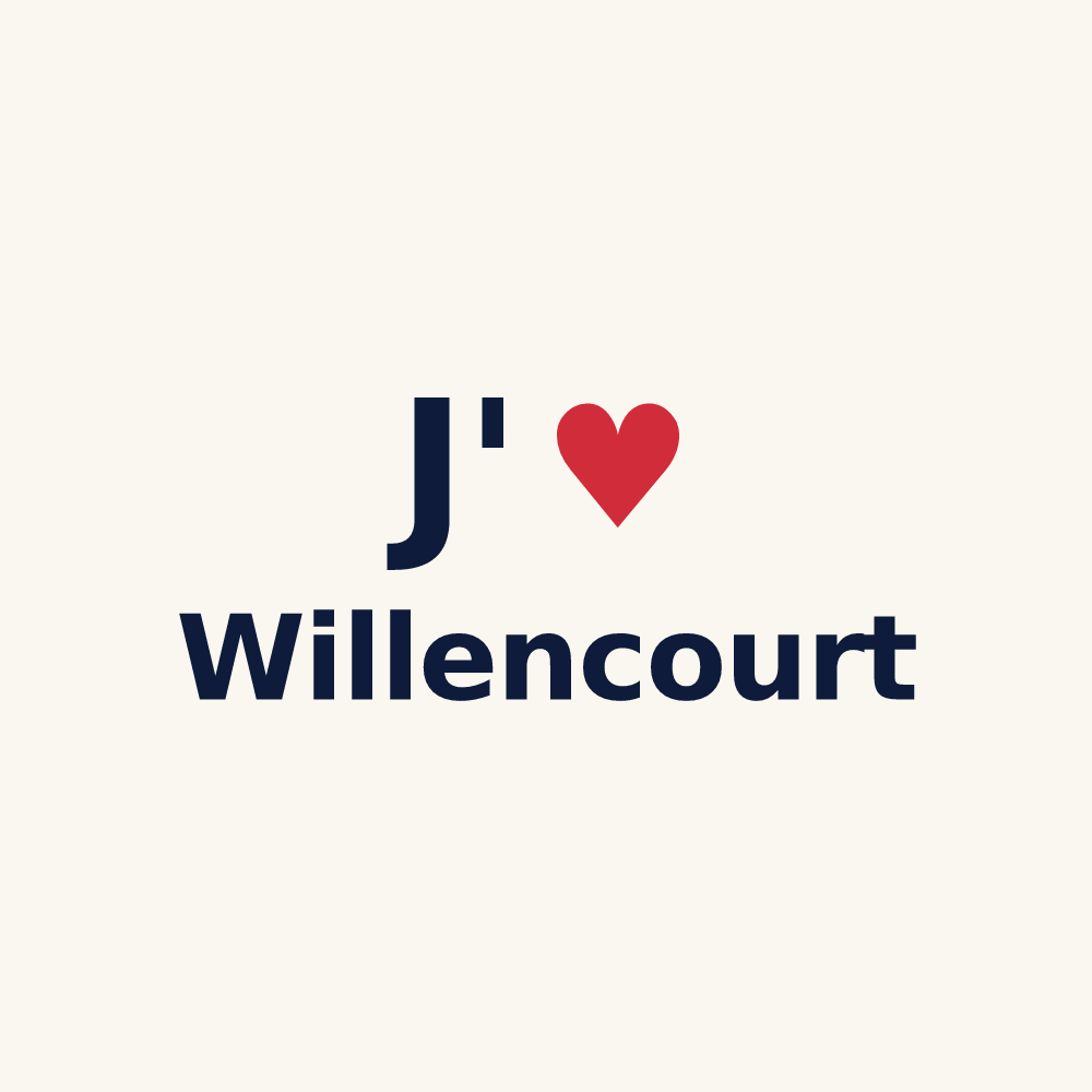 Tasse personnalisée Willencourt — design J'aime Willencourt