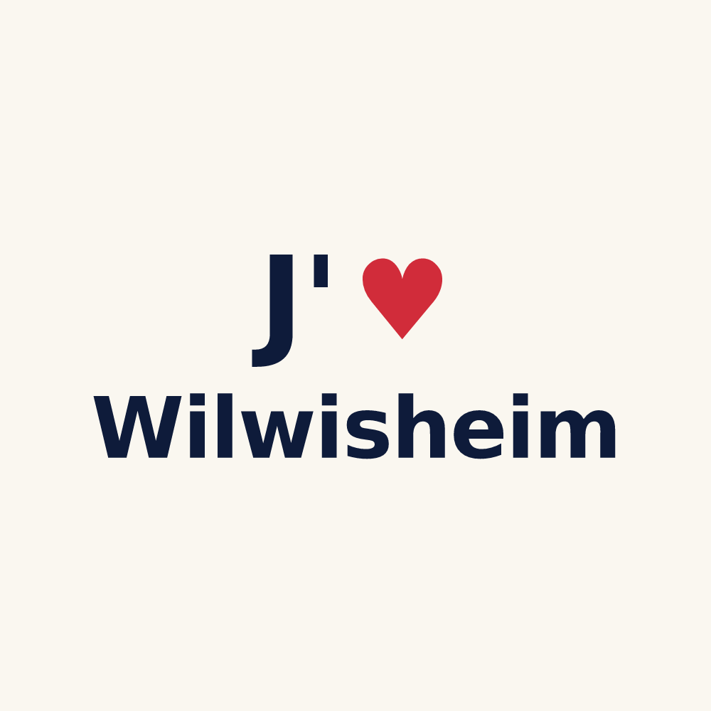 Tasse personnalisée Wilwisheim — design J'aime Wilwisheim