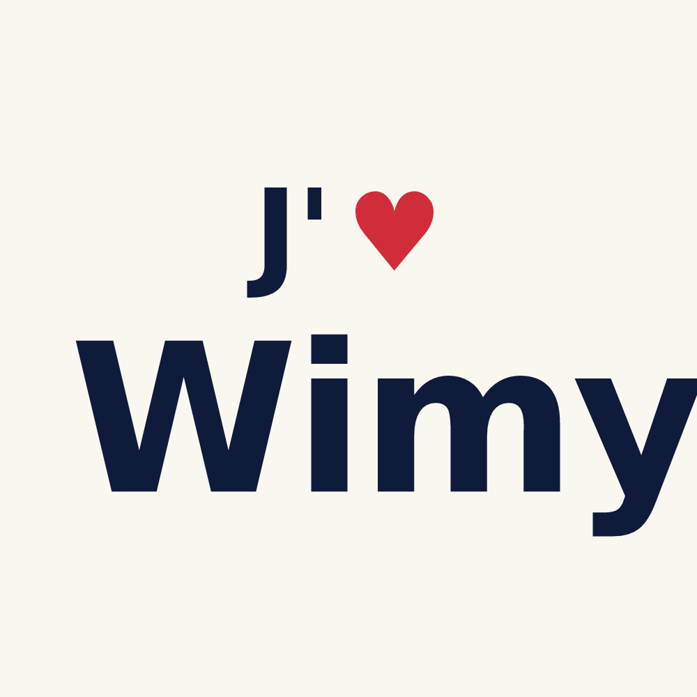 Tasse personnalisée Wimy — design J'aime Wimy