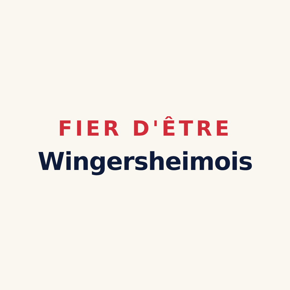 Tasse « Fier d'être Wingersheimois » — design pour Wingersheim les Quatre Bans