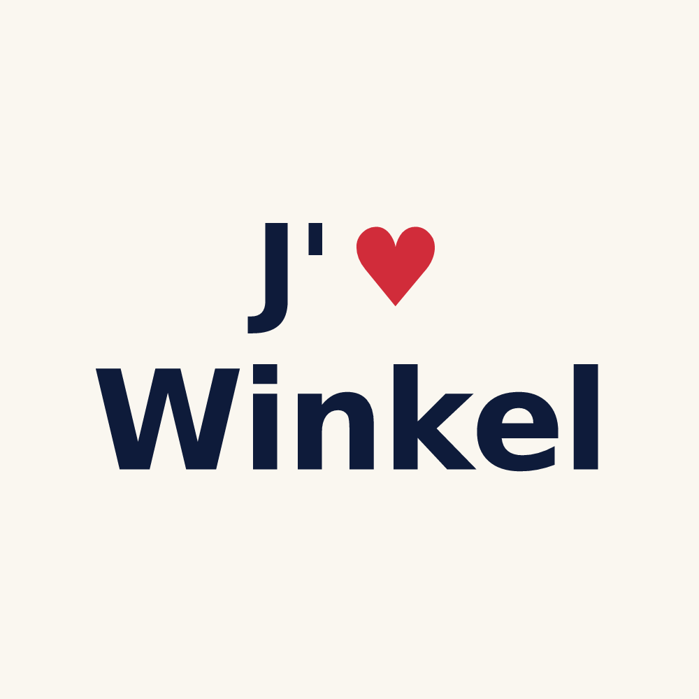 Tasse personnalisée Winkel — design J'aime Winkel