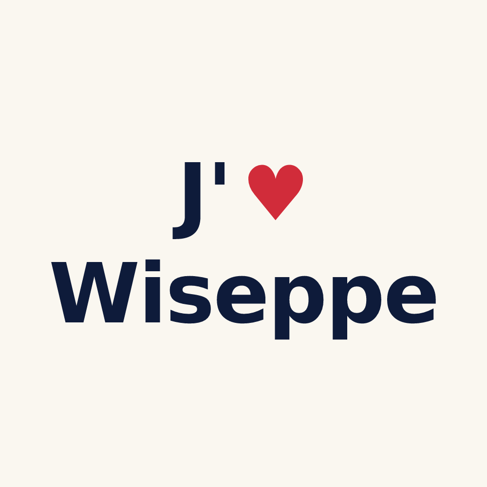 Tasse personnalisée Wiseppe — design J'aime Wiseppe