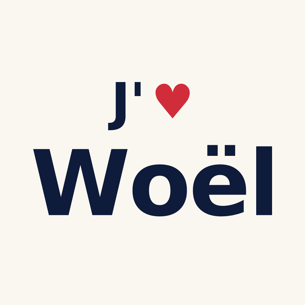 Tasse personnalisée Woël — design J'aime Woël