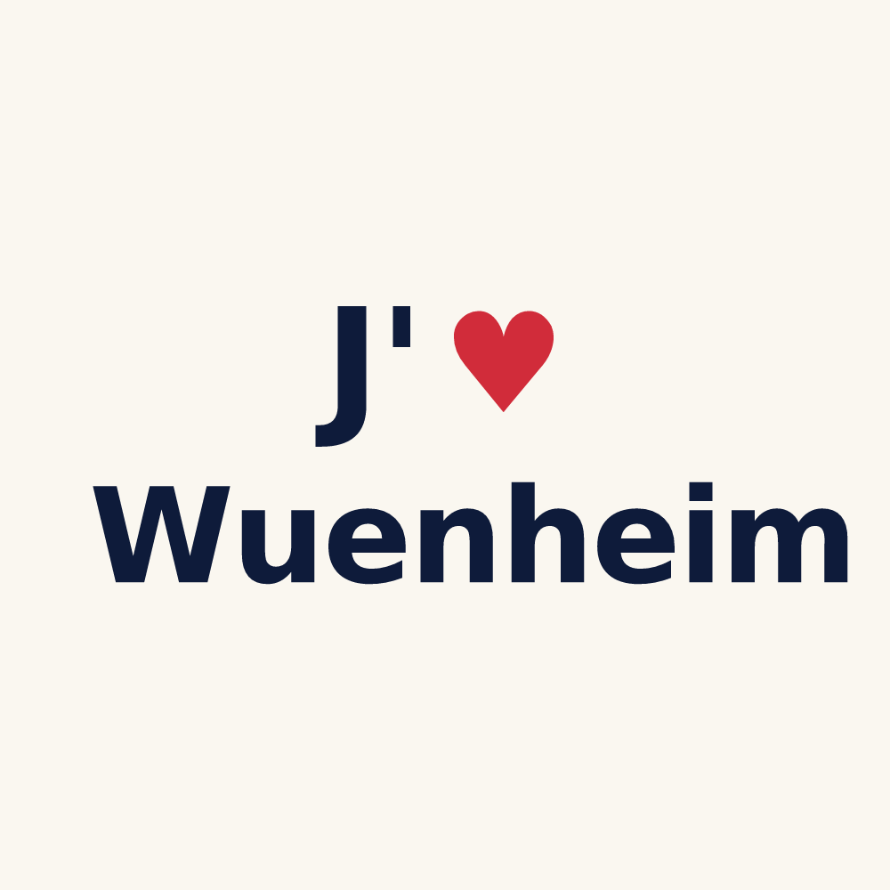 Tasse personnalisée Wuenheim — design J'aime Wuenheim