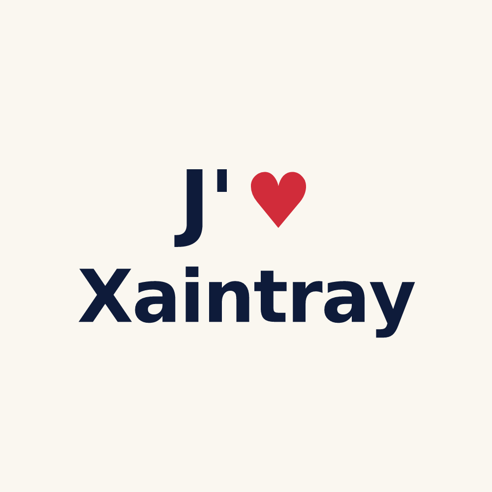 Tasse personnalisée Xaintray — design J'aime Xaintray