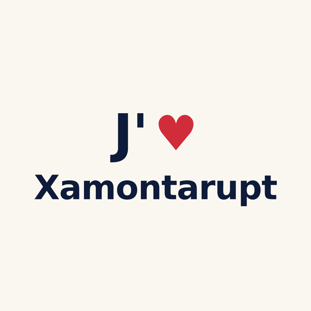 Tasse personnalisée Xamontarupt — design J'aime Xamontarupt