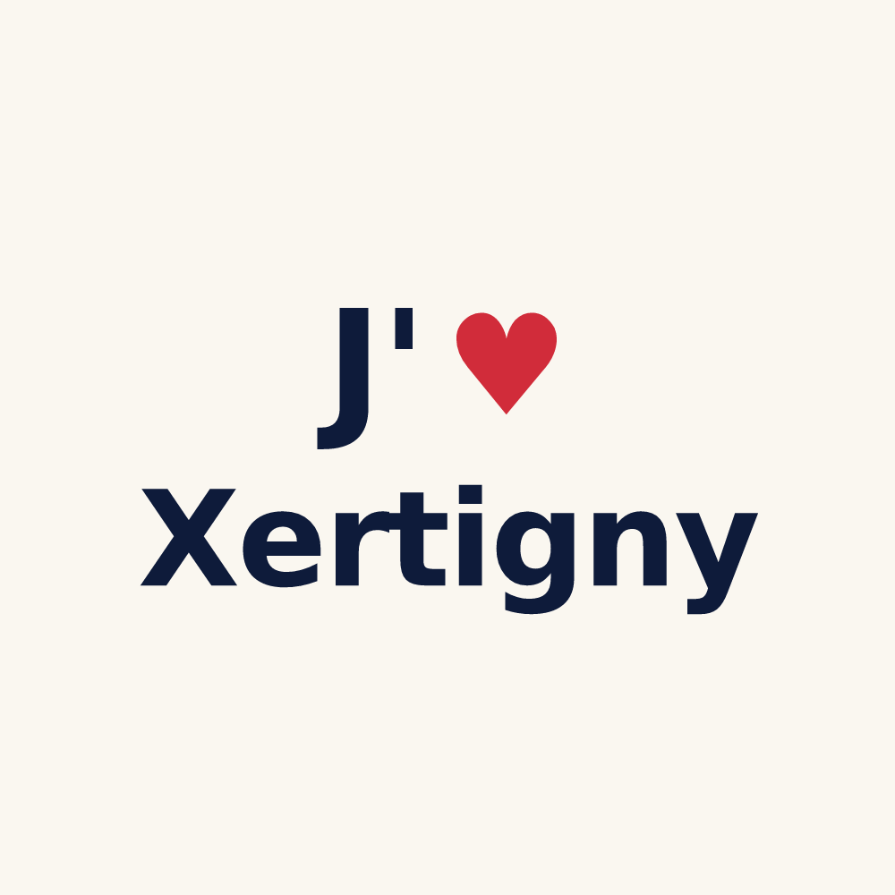 Tasse personnalisée Xertigny — design J'aime Xertigny