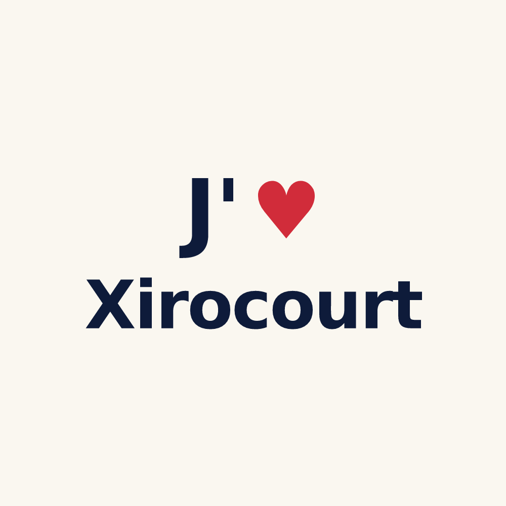 Tasse personnalisée Xirocourt — design J'aime Xirocourt