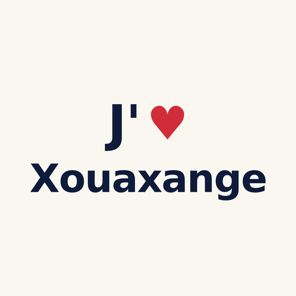 Tasse personnalisée Xouaxange — design J'aime Xouaxange