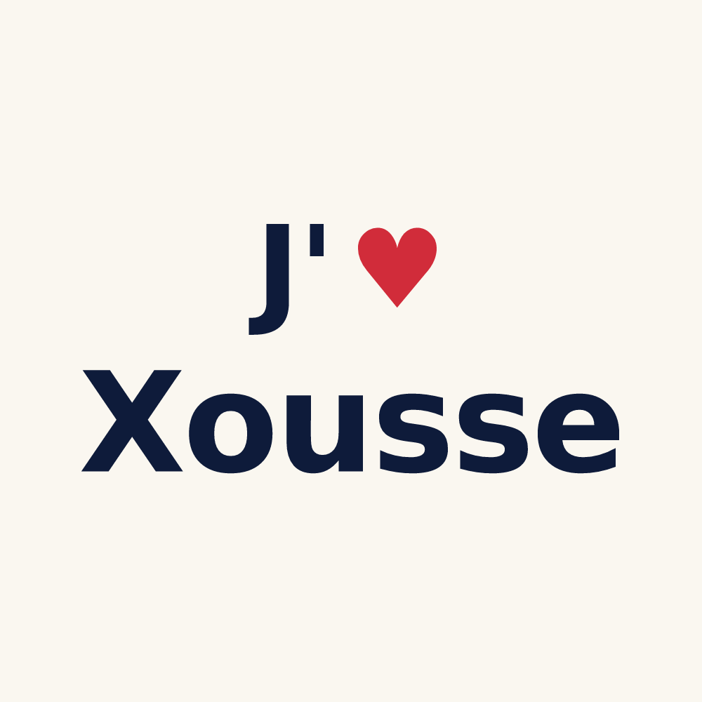 Tasse personnalisée Xousse — design J'aime Xousse