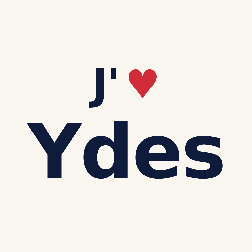 Tasse personnalisée Ydes — design J'aime Ydes