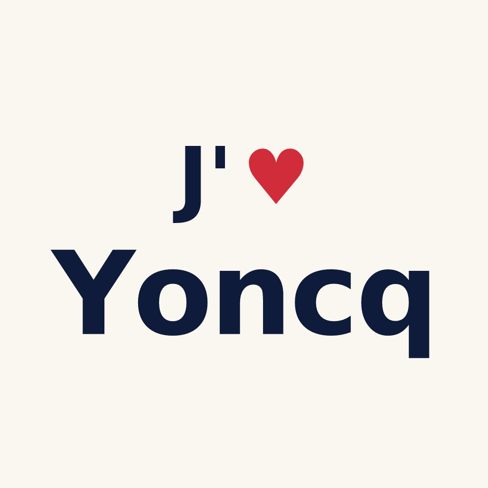 Tasse personnalisée Yoncq — design « J'aime Yoncq » imprimé sur la tasse