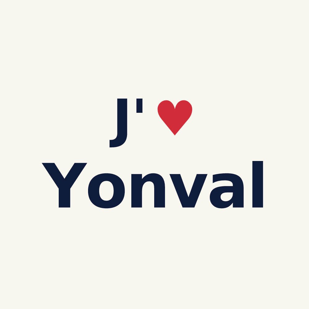 Tasse personnalisée Yonval — design J'aime Yonval