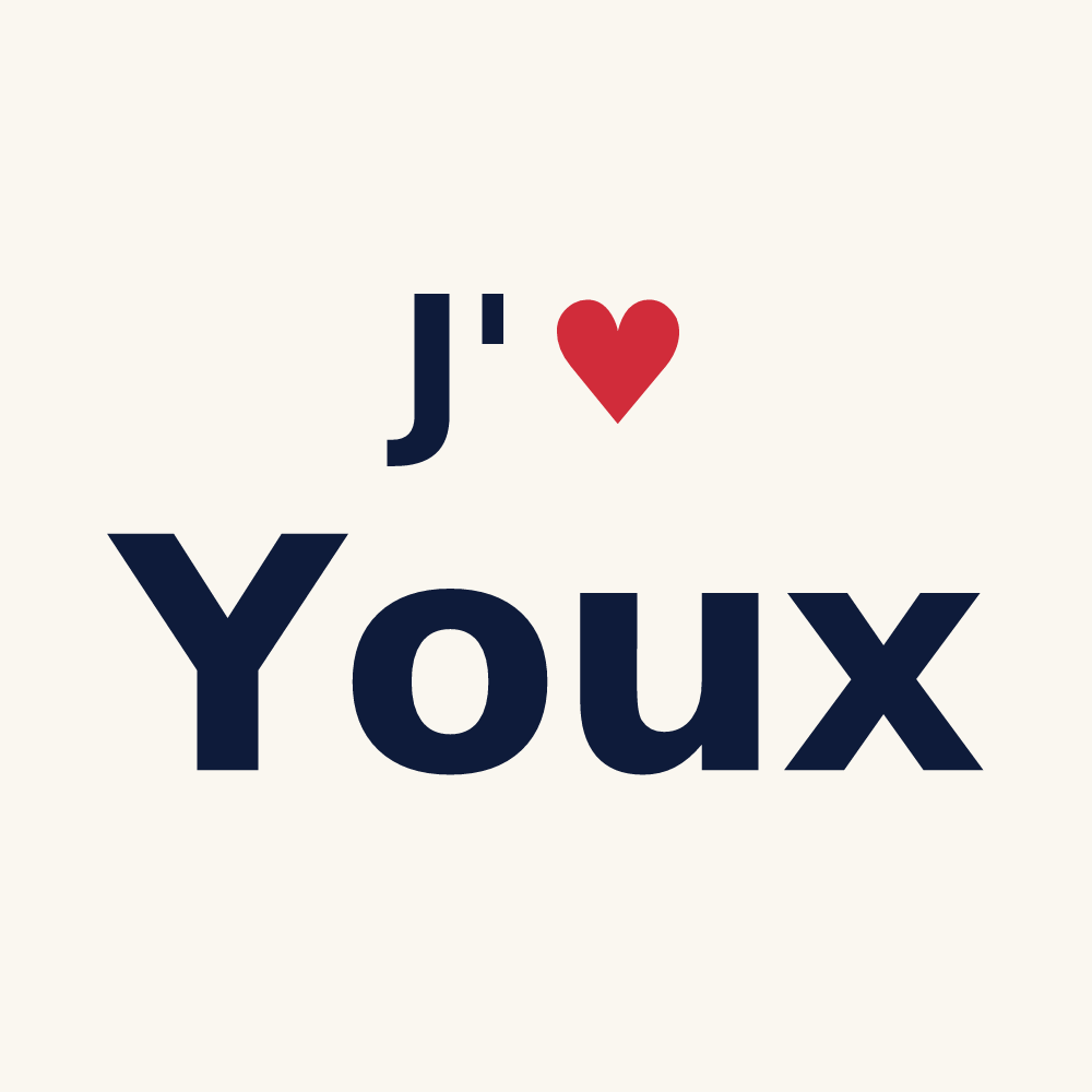 Tasse personnalisée Youx — design J'aime Youx