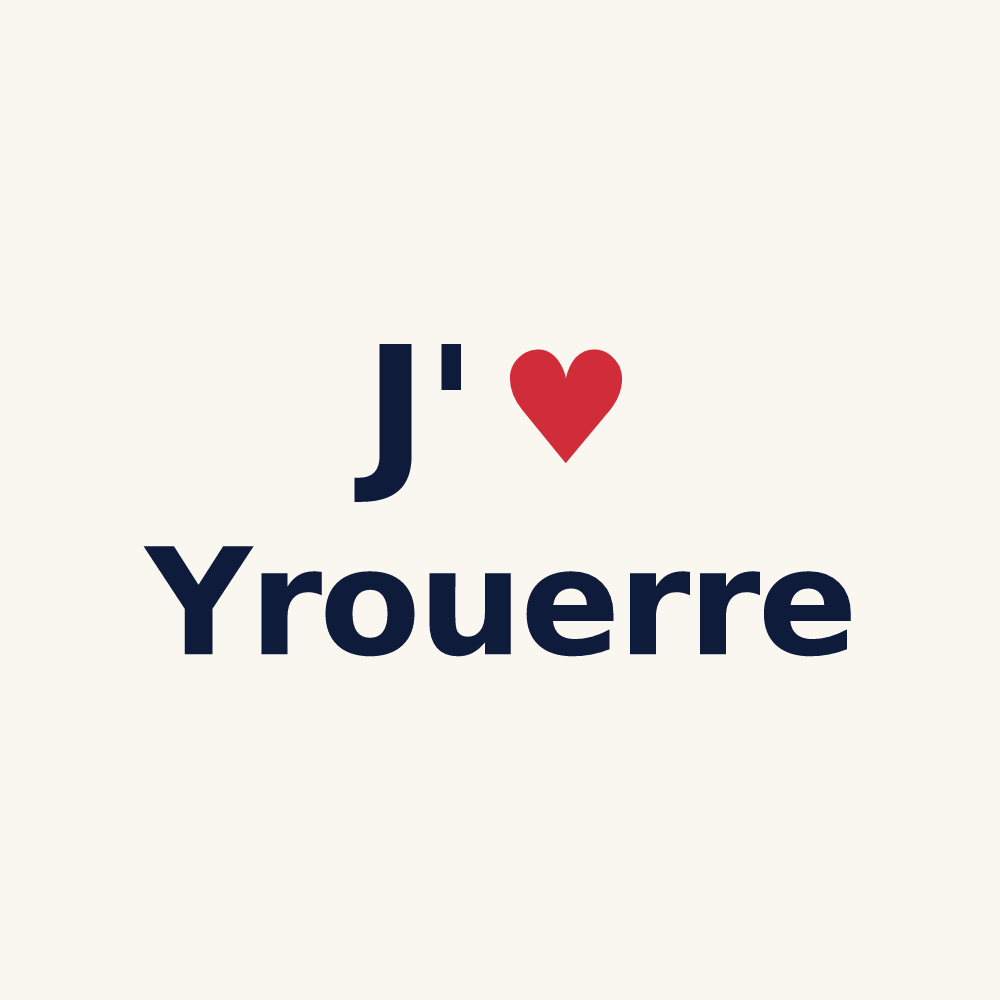 Tasse personnalisée Yrouerre — design J'aime Yrouerre