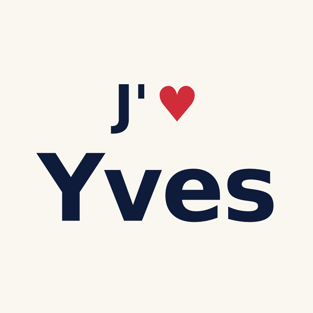 Tasse personnalisée Yves — design J'aime Yves