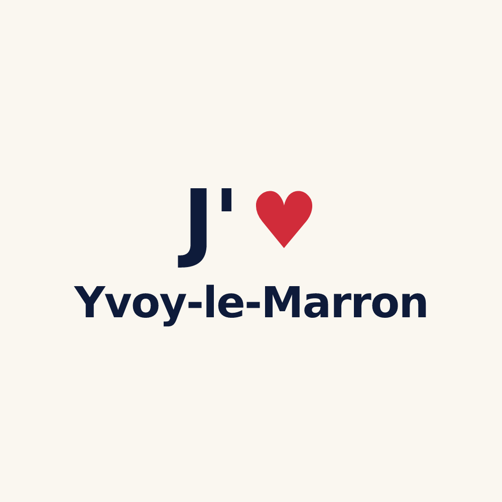 Tasse personnalisée Yvoy-le-Marron — design « J'aime Yvoy-le-Marron » imprimé sur la tasse