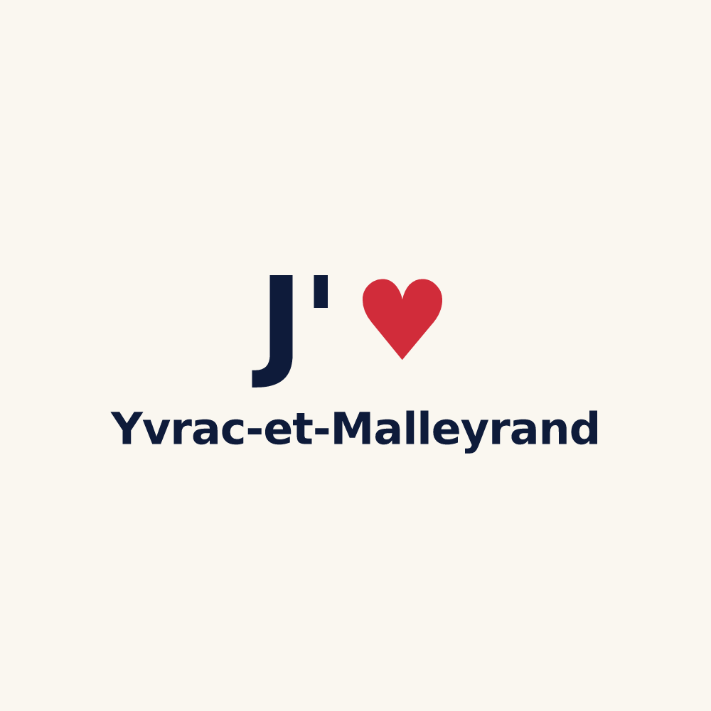 Tasse personnalisée Yvrac-et-Malleyrand — design J'aime Yvrac-et-Malleyrand