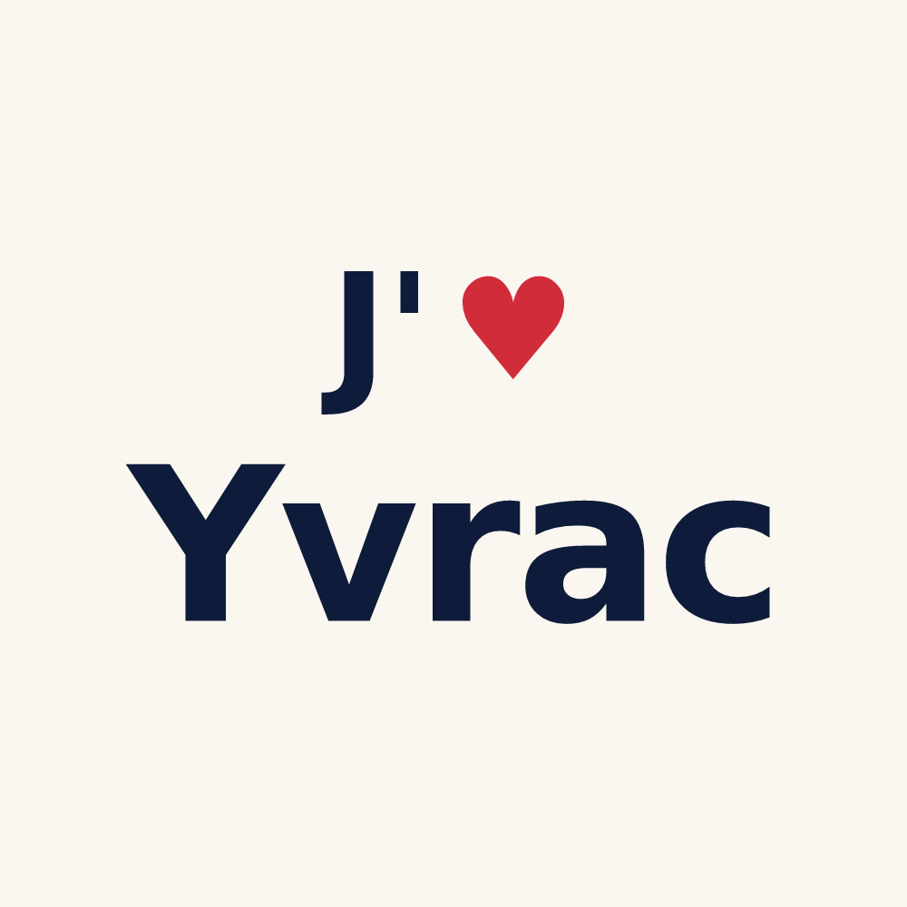 Tasse personnalisée Yvrac — design J'aime Yvrac
