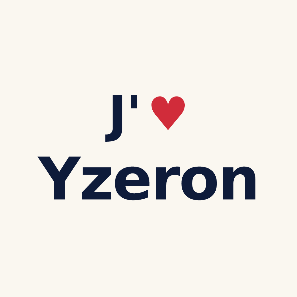 Tasse personnalisée Yzeron — design J'aime Yzeron