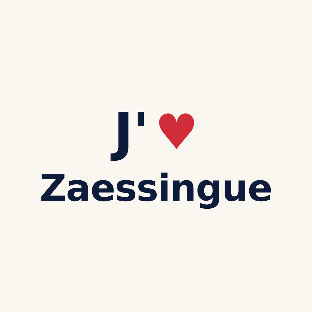 Tasse personnalisée Zaessingue — design J'aime Zaessingue