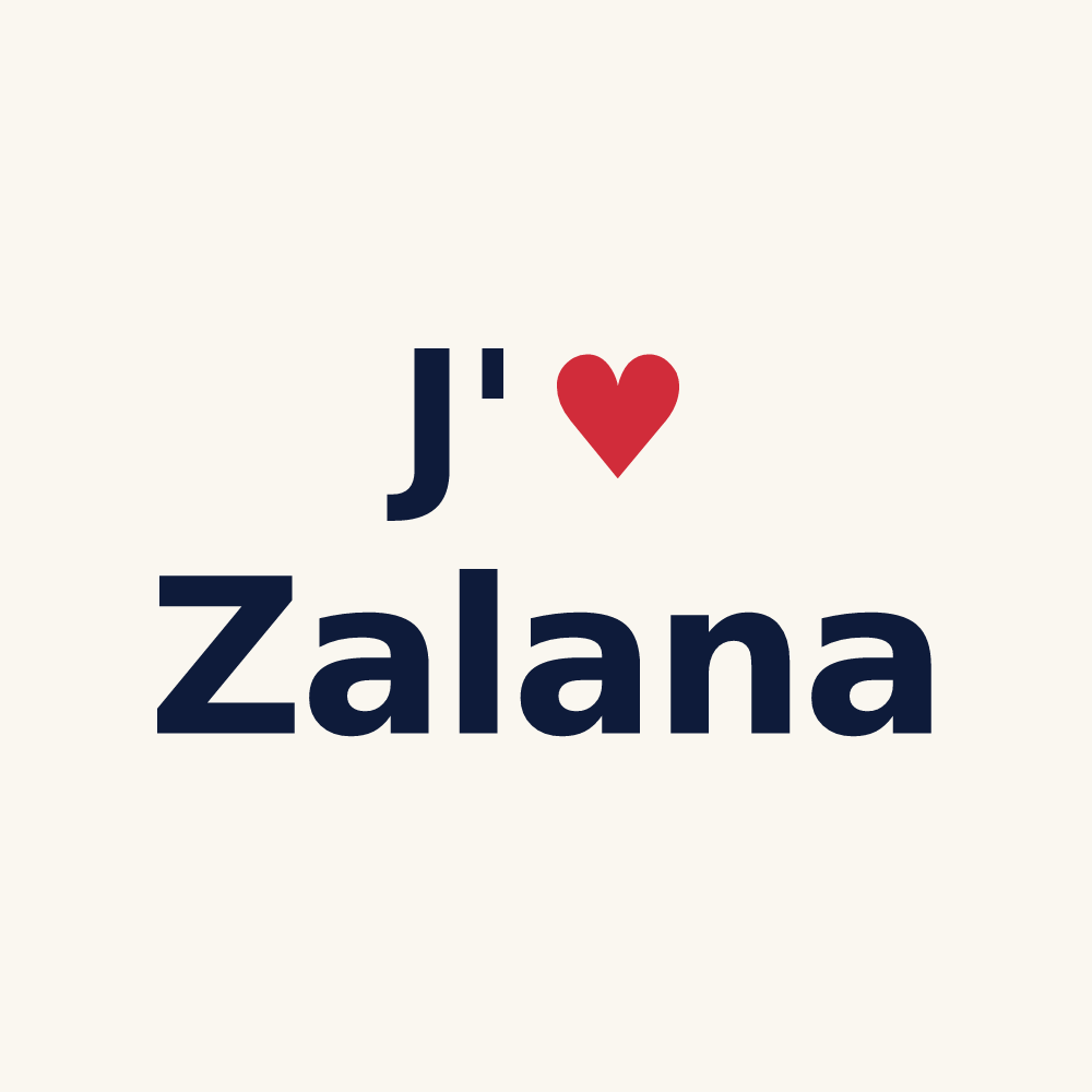 Tasse personnalisée Zalana — design J'aime Zalana