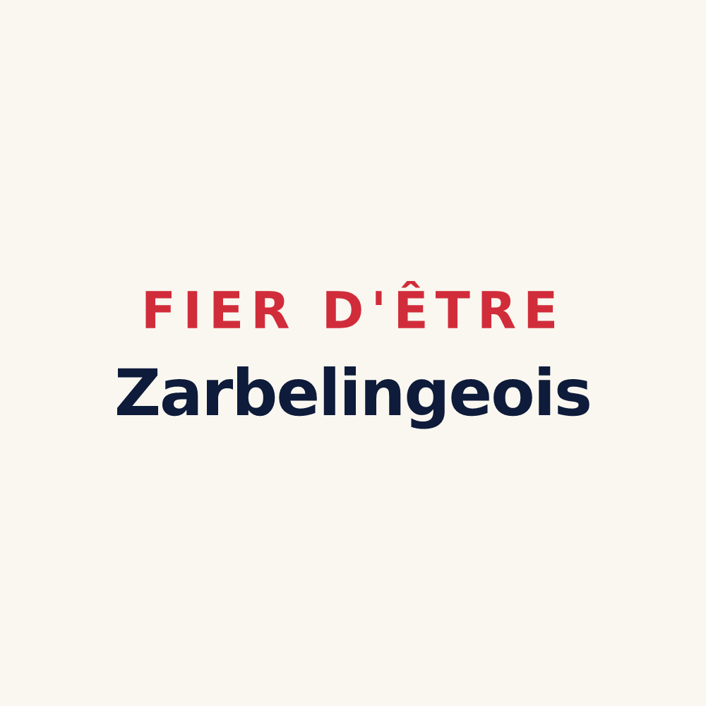 Tasse « Fier d'être Zarbelingeois » — design pour Zarbeling