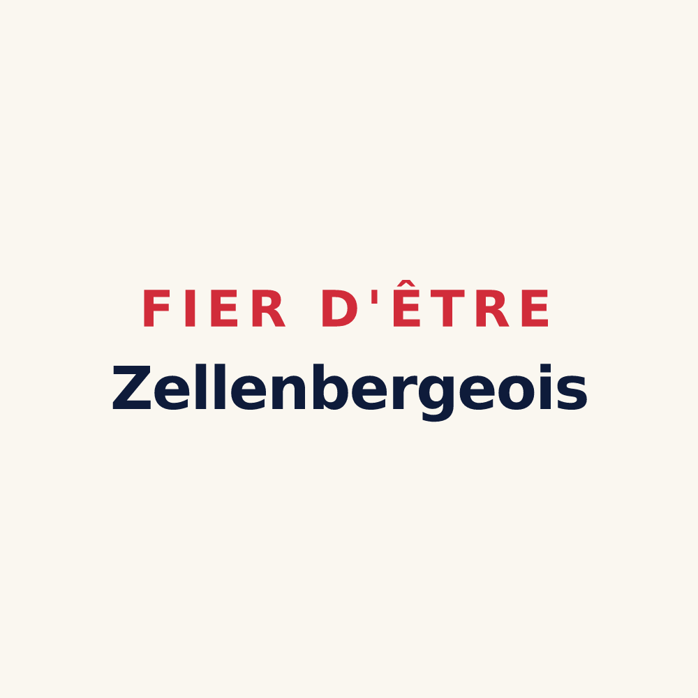 Tasse « Fier d'être Zellenbergeois » — design pour Zellenberg