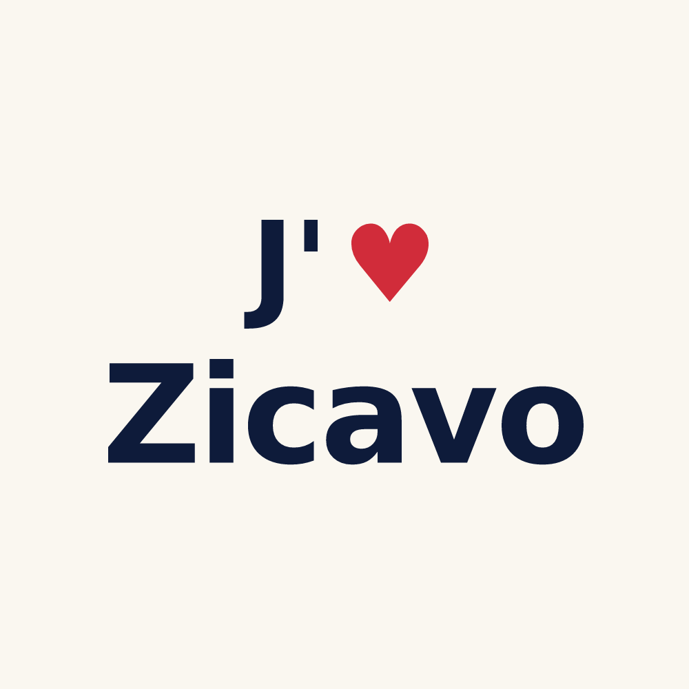 Tasse personnalisée Zicavo — design J'aime Zicavo