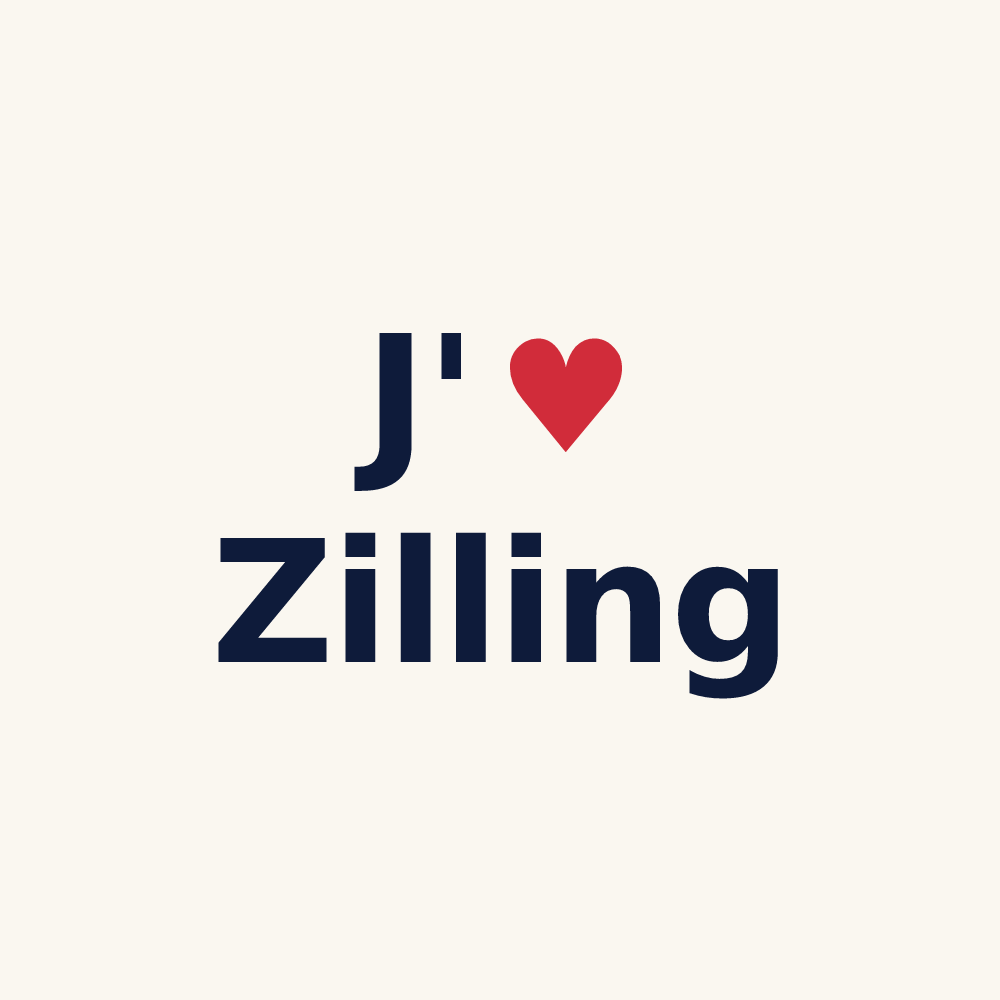 Tasse personnalisée Zilling — design J'aime Zilling