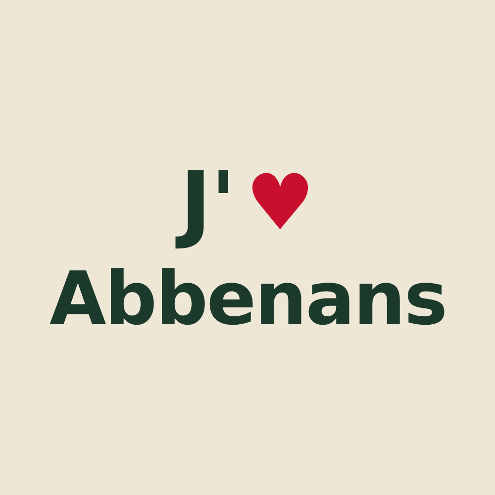 Tote bag personnalisé Abbenans — design J'aime Abbenans