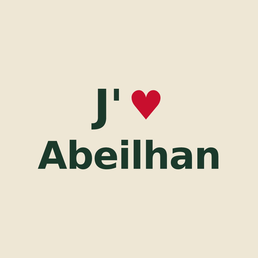 Tote bag personnalisé Abeilhan — design J'aime Abeilhan