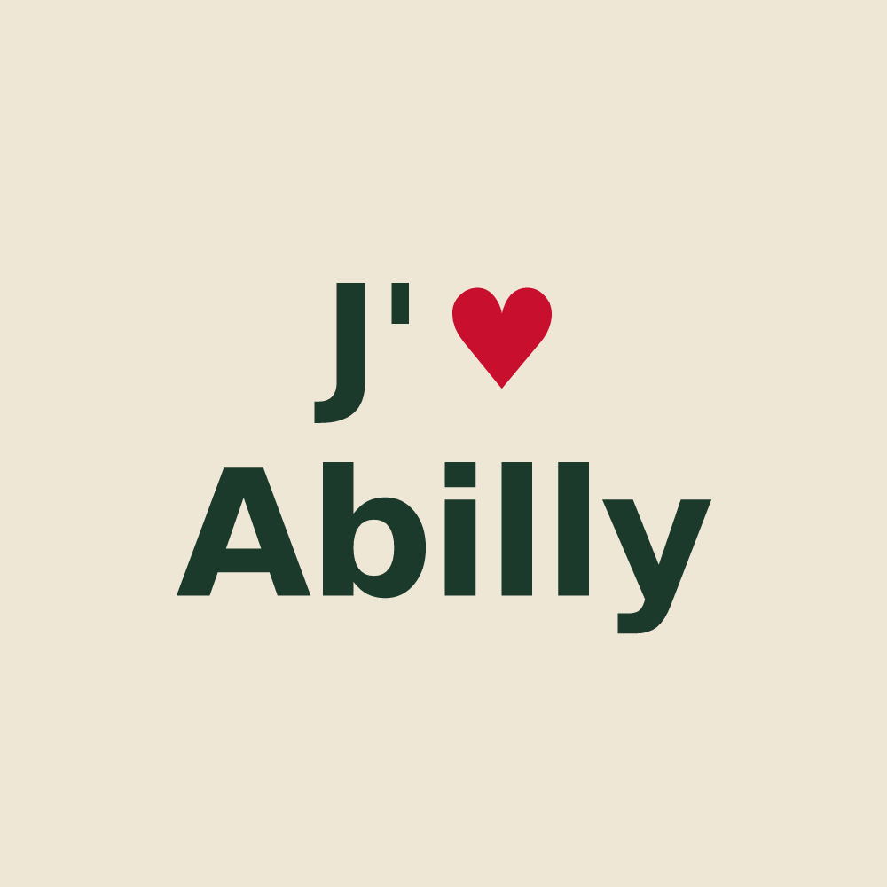 Tote bag personnalisé Abilly — design J'aime Abilly
