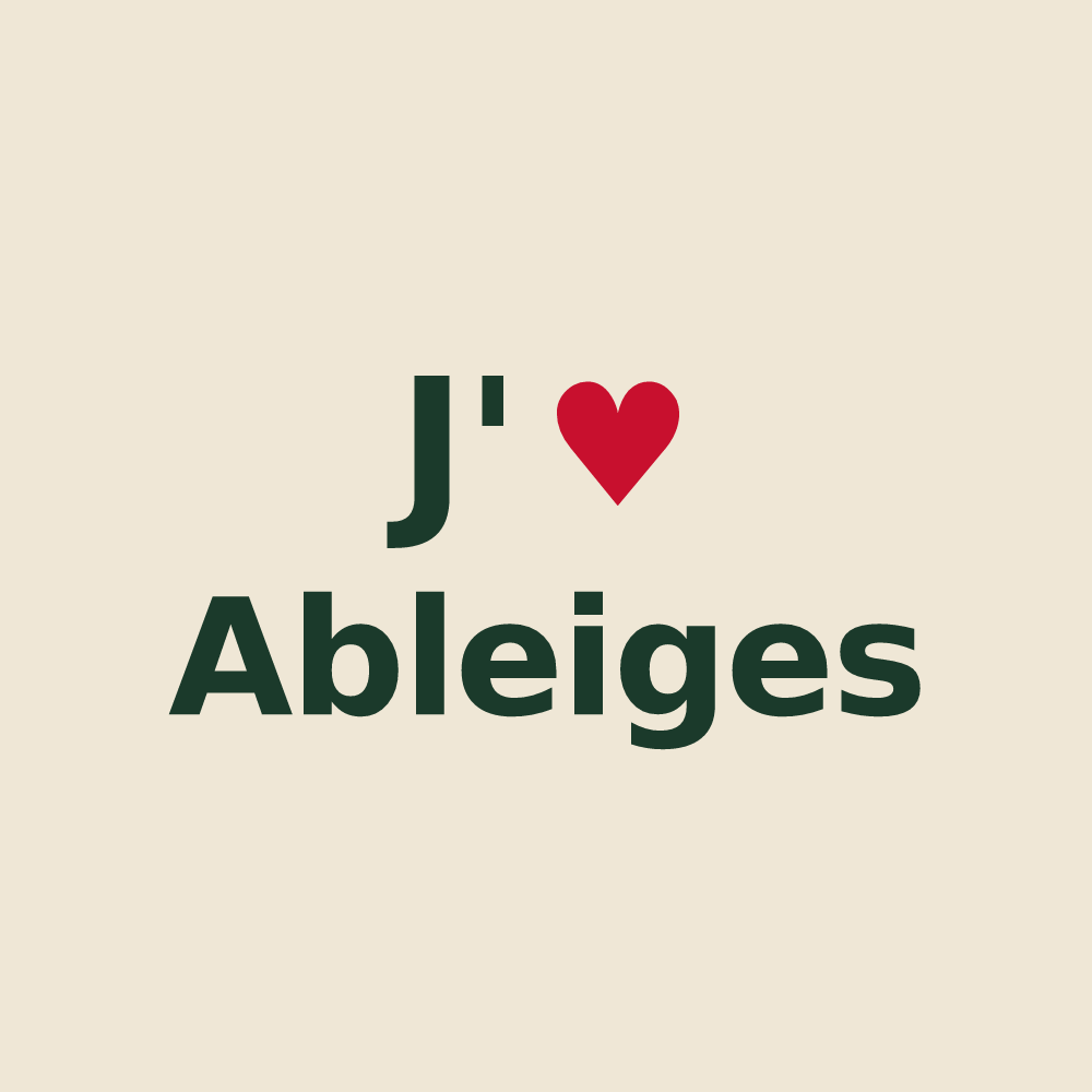 Tote bag personnalisé Ableiges — design J'aime Ableiges
