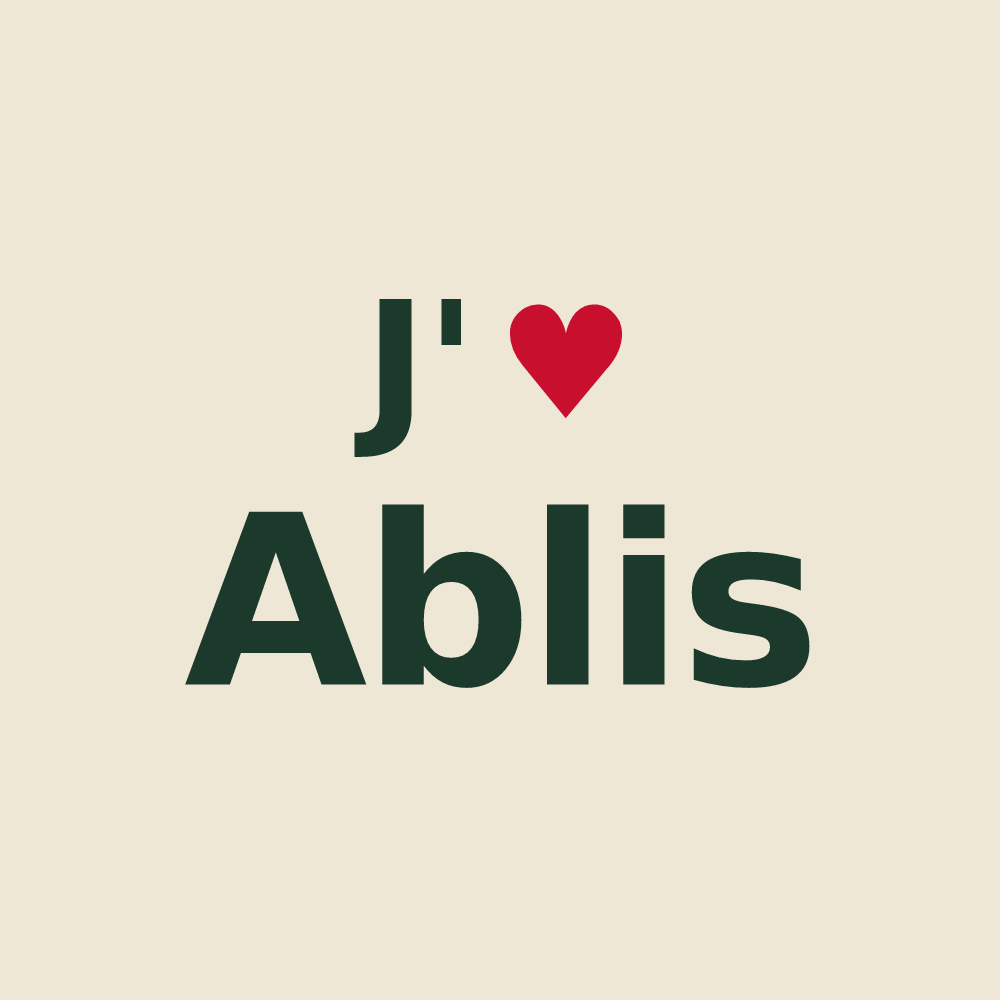 Tote bag personnalisé Ablis — design J'aime Ablis