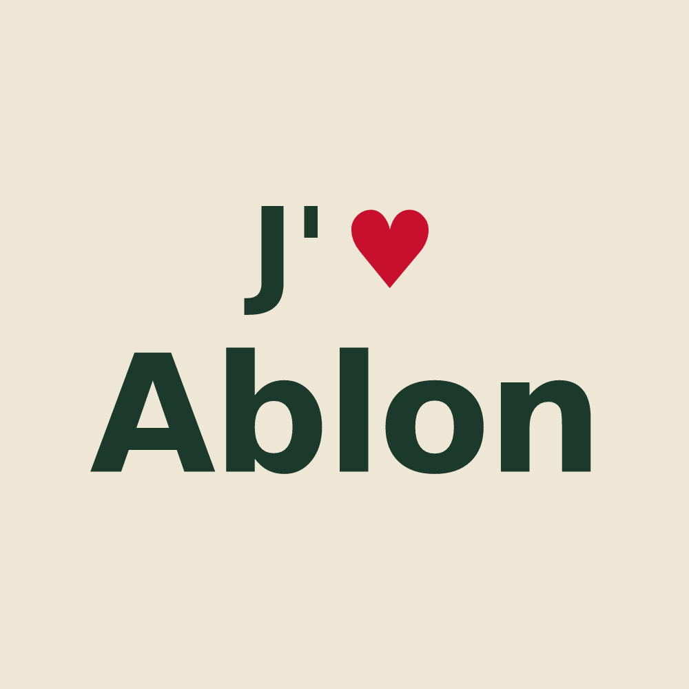Tote bag personnalisé Ablon — design J'aime Ablon