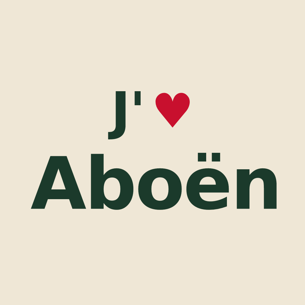 Tote bag personnalisé Aboën — design J'aime Aboën