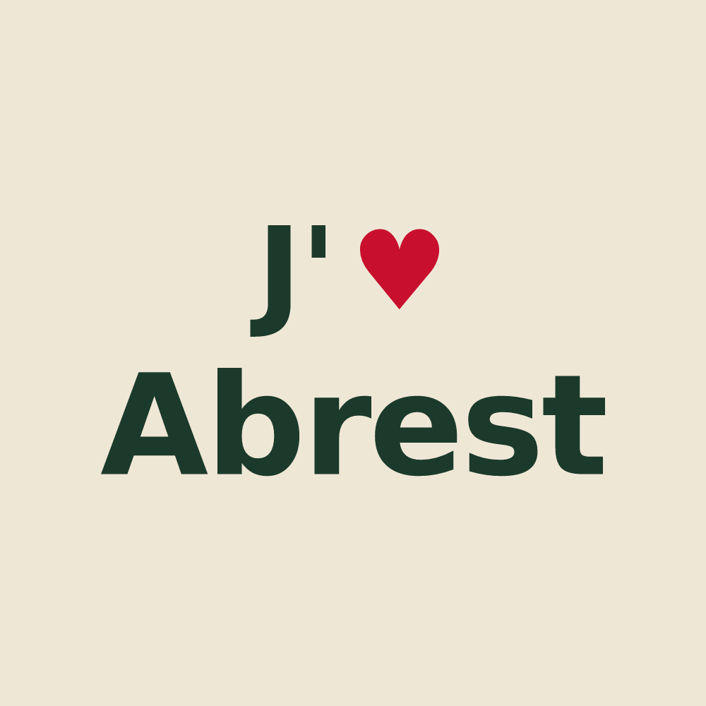 Tote bag personnalisé Abrest — design J'aime Abrest