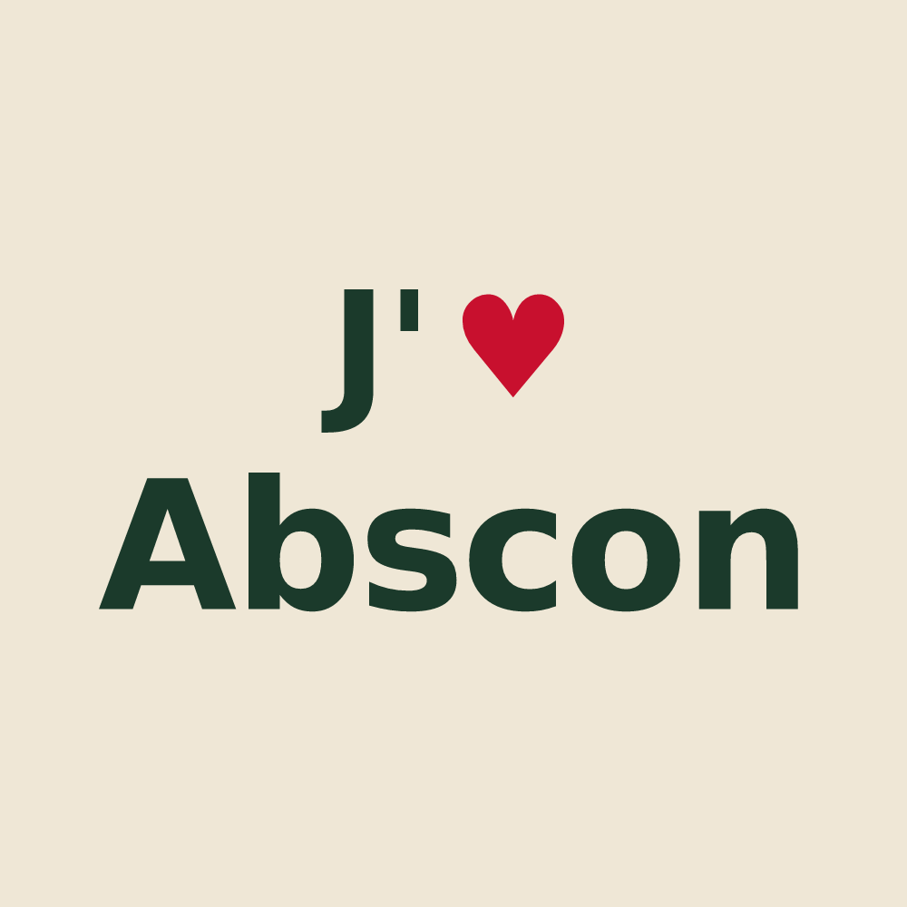 Tote bag personnalisé Abscon — design J'aime Abscon