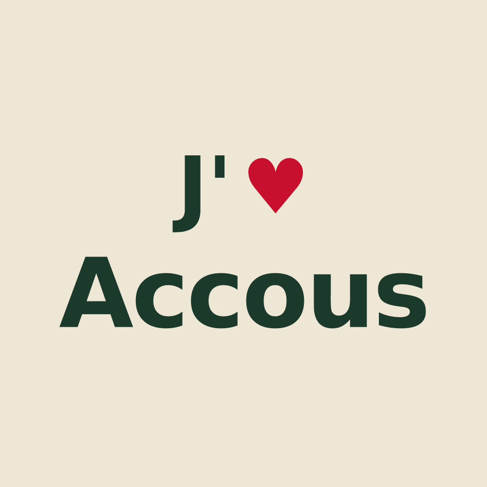 Tote bag personnalisé Accous — design J'aime Accous